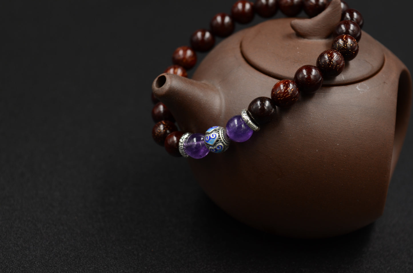 Purple Spirit Sandalwood Ruyi Bracelet