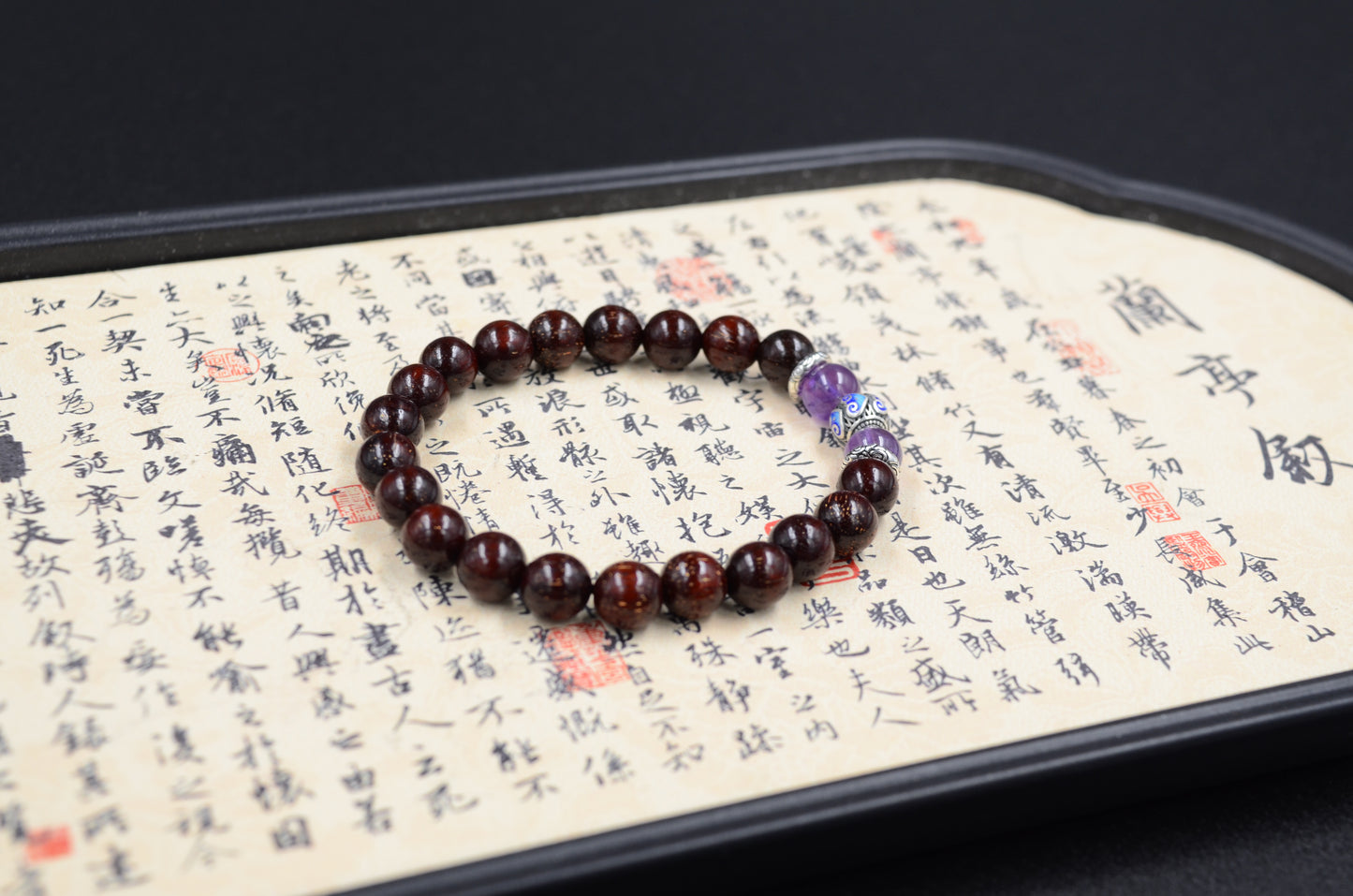 Purple Spirit Sandalwood Ruyi Bracelet