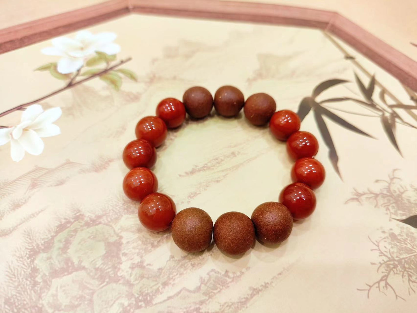 Red-flame Auspicious Medicine Incense Bracelet